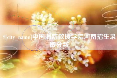 霍邱中国消防救援学院河南招生录取分数