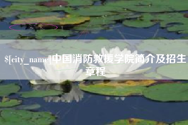 霍邱中国消防救援学院简介及招生章程