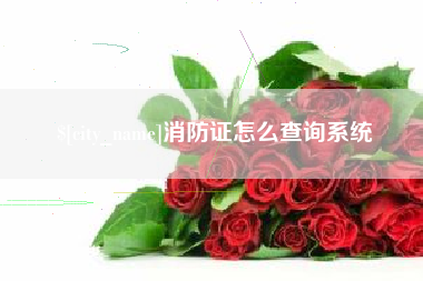 霍邱消防证怎么查询系统