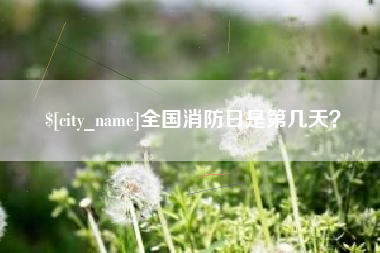 霍邱全国消防日是第几天？