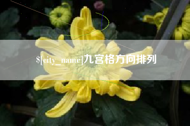 霍邱九宫格方向排列