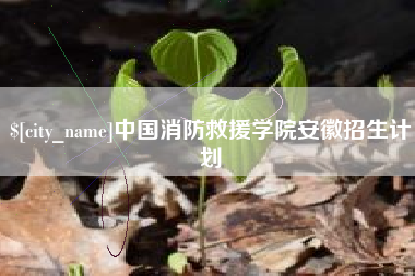 霍邱中国消防救援学院安徽招生计划