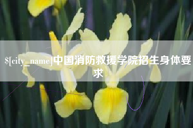 霍邱中国消防救援学院招生身体要求