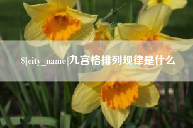 霍邱九宫格排列规律是什么