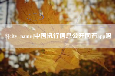 霍邱中国执行信息公开网有app吗
