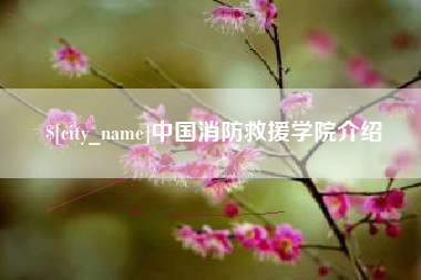霍邱中国消防救援学院介绍