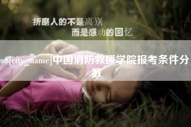 霍邱中国消防救援学院报考条件分数