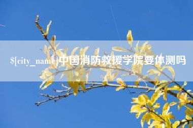 霍邱中国消防救援学院要体测吗