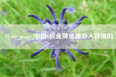 霍邱中国6枚金牌是哪些人获得的