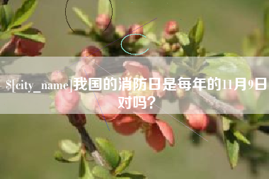 霍邱我国的消防日是每年的11月9日对吗？