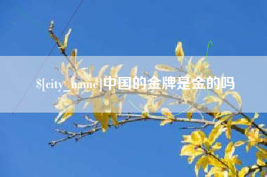 霍邱中国的金牌是金的吗
