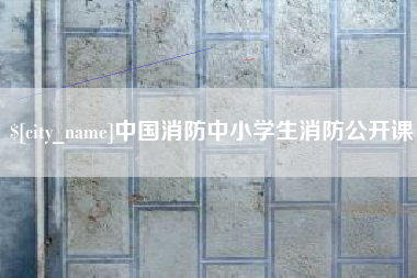 霍邱中国消防中小学生消防公开课