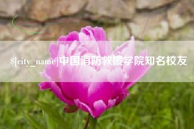 霍邱中国消防救援学院知名校友