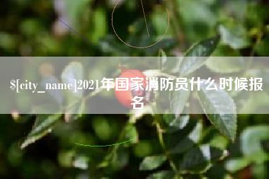 霍邱2021年国家消防员什么时候报名
