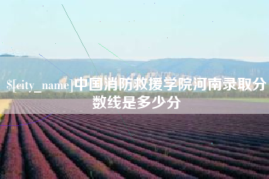 霍邱中国消防救援学院河南录取分数线是多少分