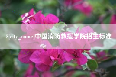 霍邱中国消防救援学院招生标准