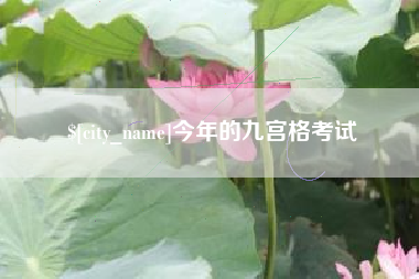 霍邱今年的九宫格考试