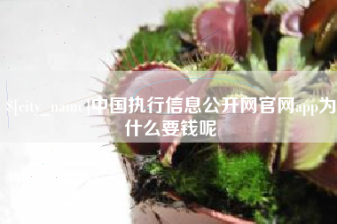 霍邱中国执行信息公开网官网app为什么要钱呢