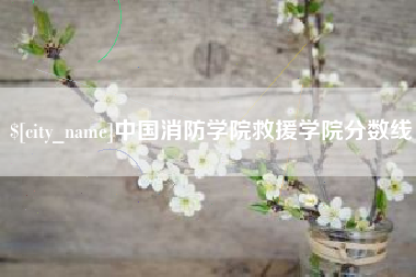 霍邱中国消防学院救援学院分数线