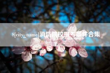 霍邱消防院校报考条件合集
